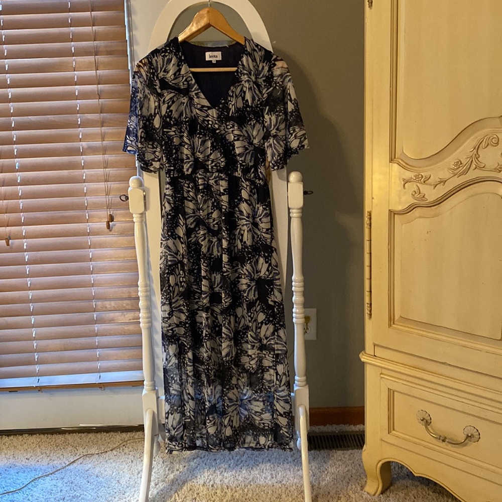 Leota Womens sheer flowy dress